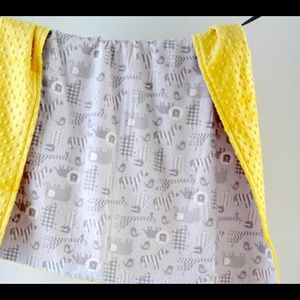 Large Baby/Toddler Blanket, Grey Jungle Animals